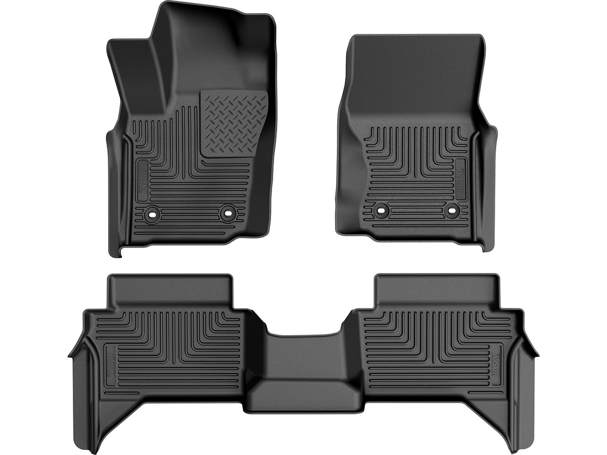 Husky Liners WeatherBeater Front & Second Seat Floor Liners - 3 Piece Fits 2024-2026 Toyota Tacoma