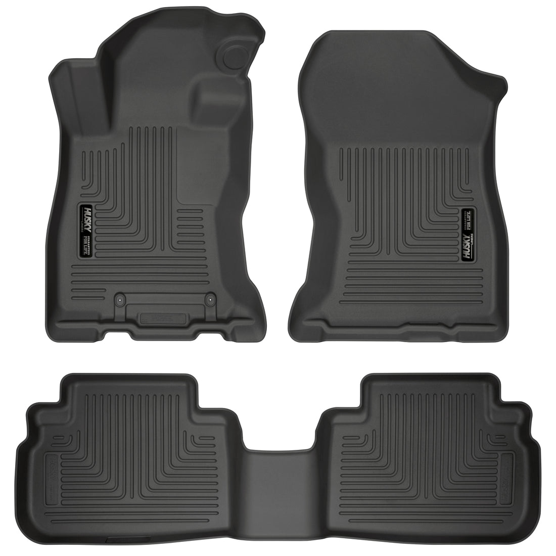 Husky Liners WeatherBeater Front & Second Seat Floor Liners - 3 Piece Fits 2019-2024 Subaru Forester