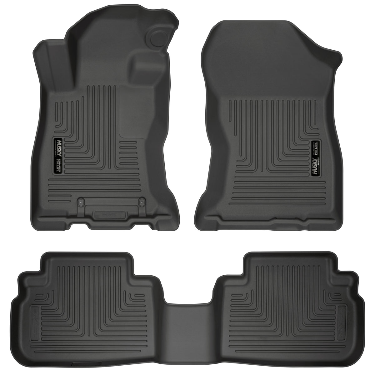 Husky Liners WeatherBeater Front & Second Seat Floor Liners - 3 Piece Fits 2019-2024 Subaru Forester