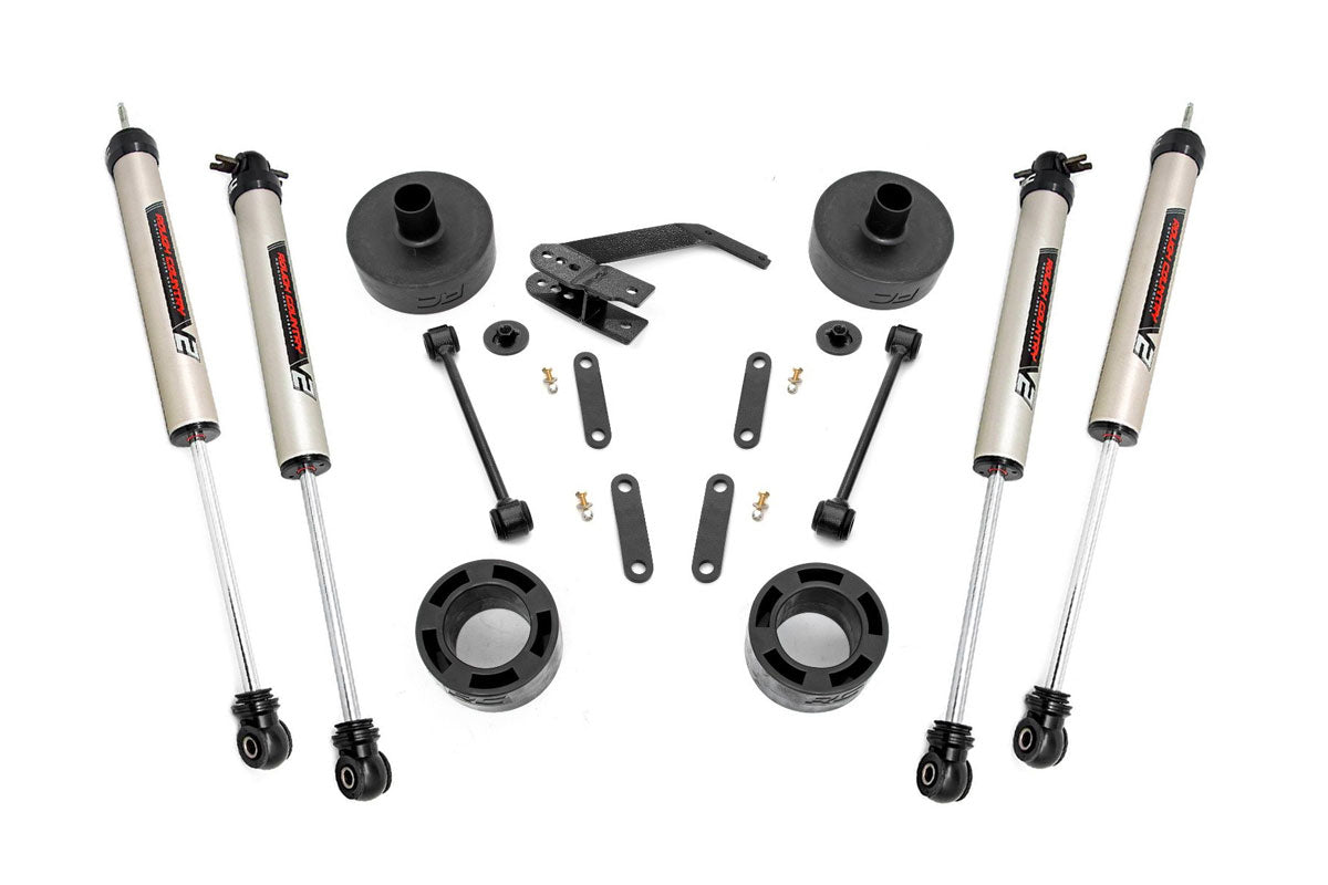 Rough Country 2.5 Inch Lift Kit | Jeep Wrangler JK (2007-2018) - V2 Monotube