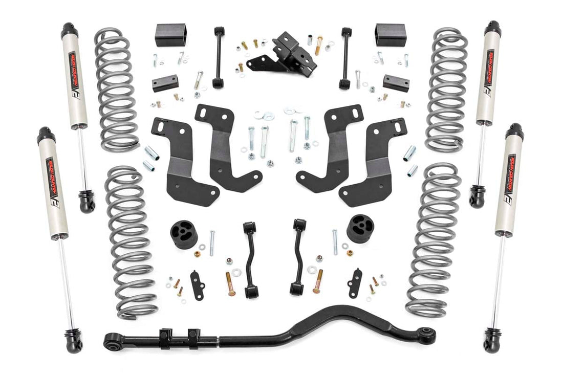 Rough Country 3.5 Inch Lift Kit | 4-Door | Jeep Wrangler Unlimited 4WD (24-26) - V2 Monotube
