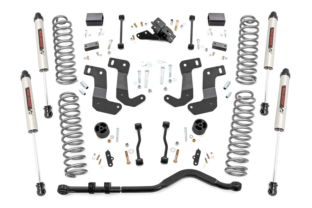 Rough Country 3.5 Inch Lift Kit | 4-Door | Jeep Wrangler Unlimited JL 4WD (18-23) - V2 Monotube