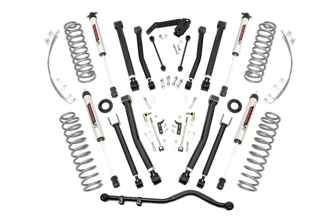 Rough Country 4 Inch Lift Kit | 2-Door | Jeep Wrangler JK 4WD (2007-2018) - V2 Monotube