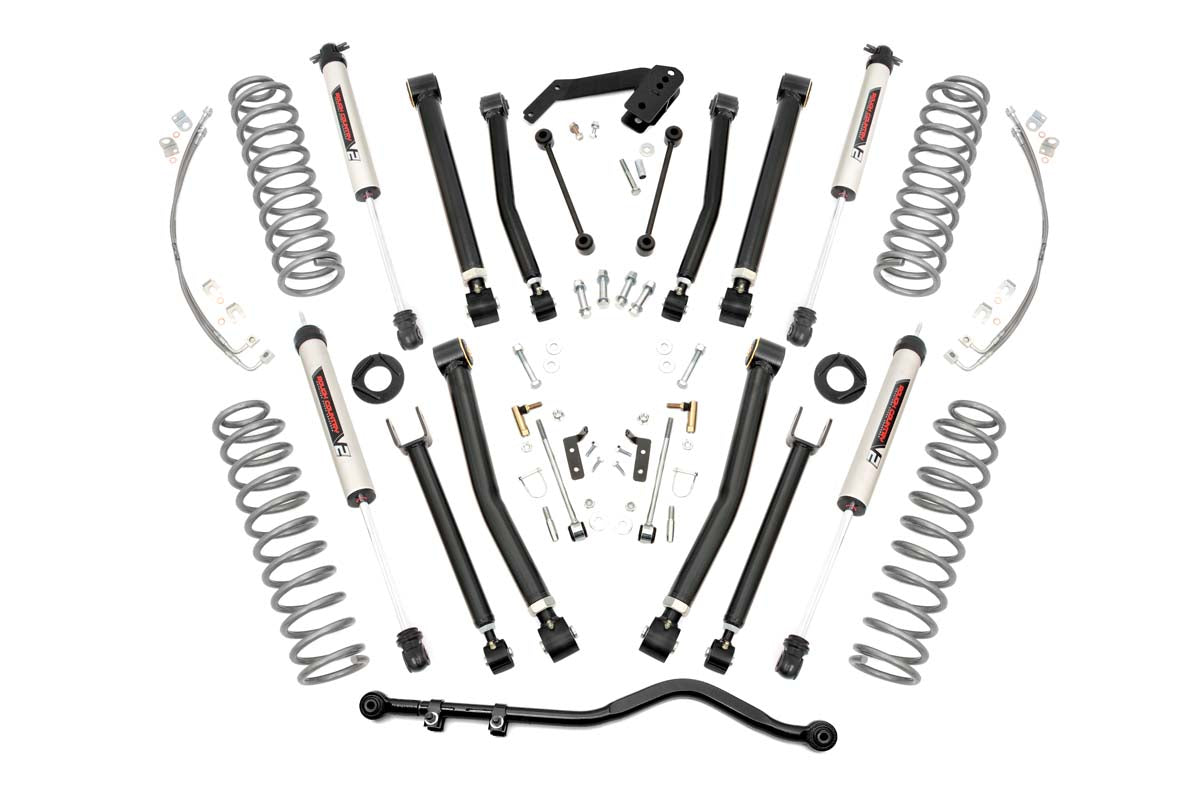 Rough Country 4 Inch Lift Kit | 4-Door | X-Series | Jeep Wrangler JK 2WD/4WD (2007-2018) - V2 Monotube
