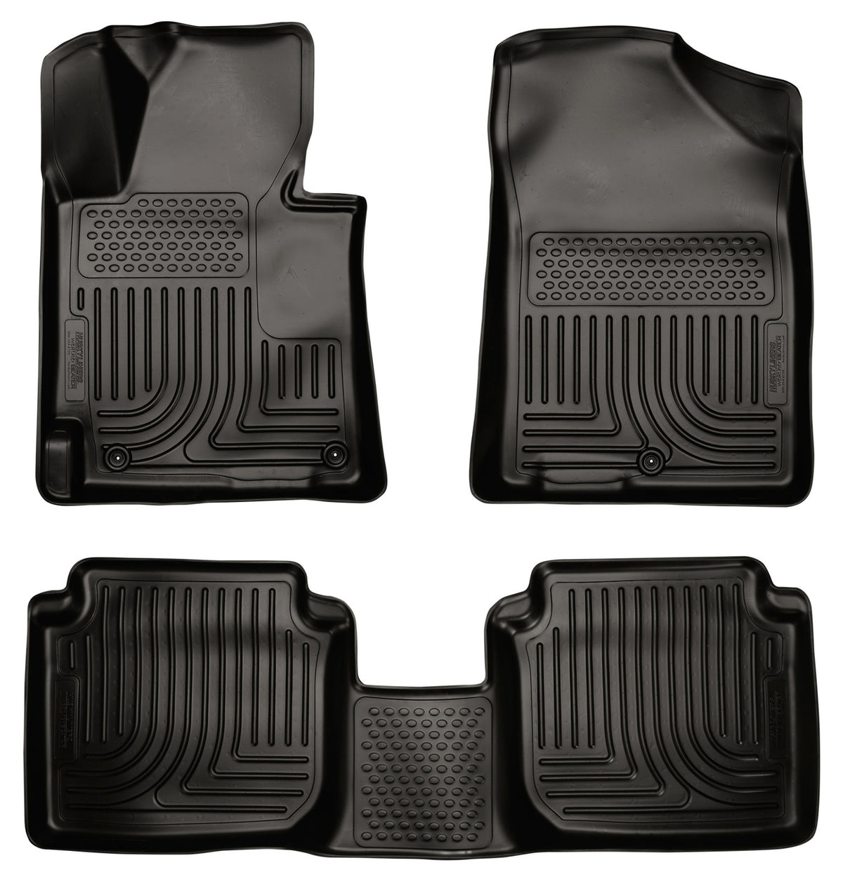 Husky Liners WeatherBeater Front & Second Seat Floor Liners - 3 Piece Fits 2011-2013 Hyundai Elantra, 2013 Elantra Coupe
