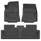 Husky Liners WeatherBeater Front & Second Seat Floor Liners - 3 Piece Fits 2020-2025 Tesla Model Y