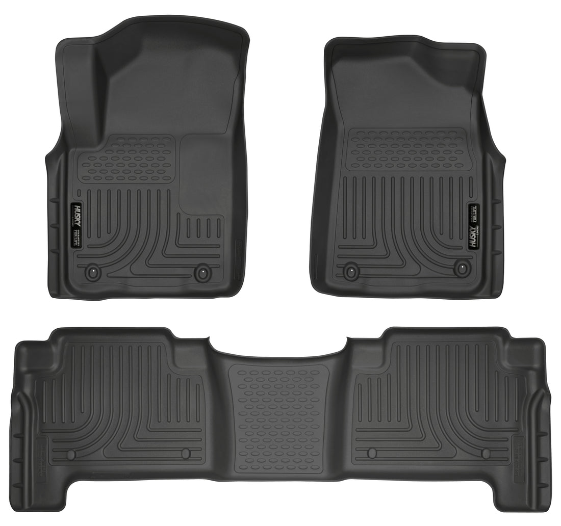Husky Liners WeatherBeater Front & Second Seat Floor Liners - 3 Piece Fits Many 2010-2018 INFINITI, Nissan
