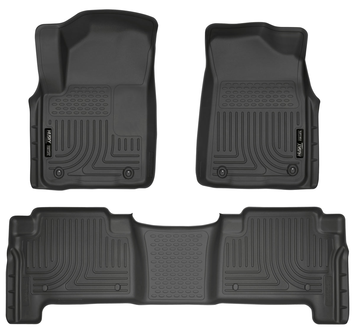 Husky Liners WeatherBeater Front & Second Seat Floor Liners - 3 Piece Fits Many 2010-2018 INFINITI, Nissan