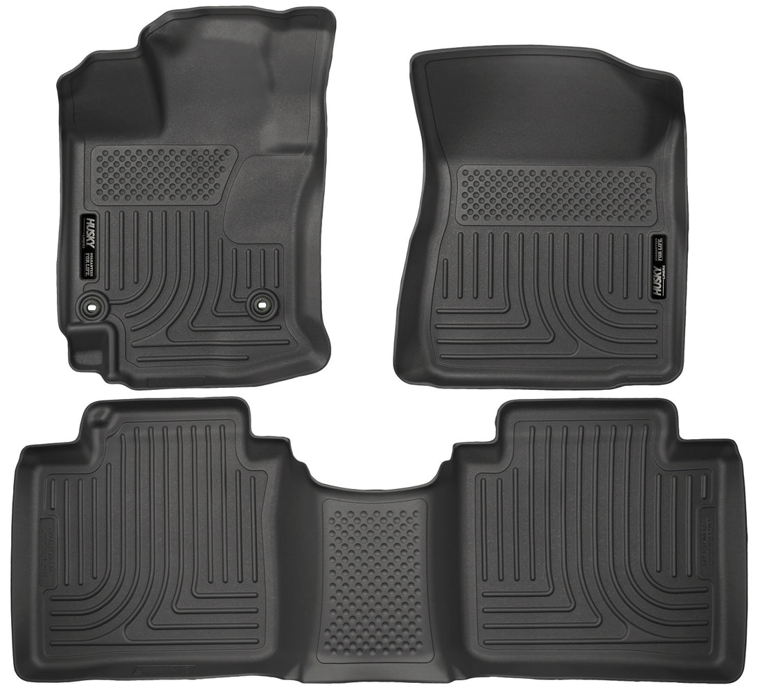 Husky Liners WeatherBeater Front & Second Seat Floor Liners - 3 Piece Fits 2015 Toyota Venza