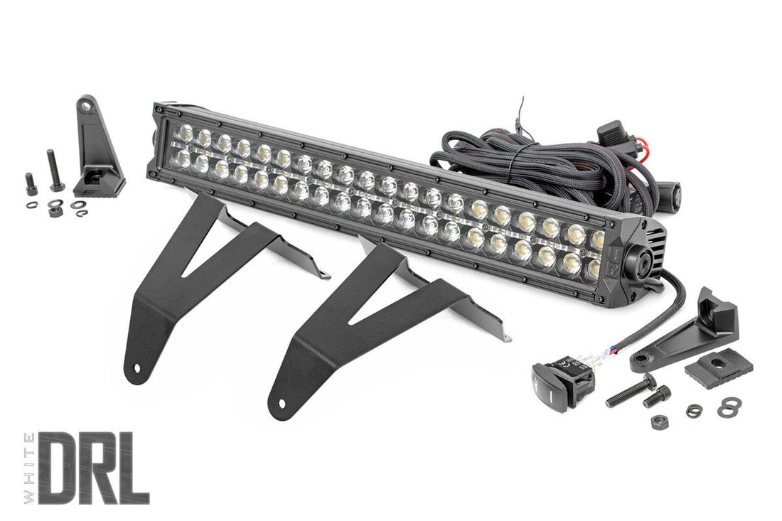 Rough Country 20" LED Hidden Bumper Kit | Ram 1500 (19-24) - Black Series w/ White DRL