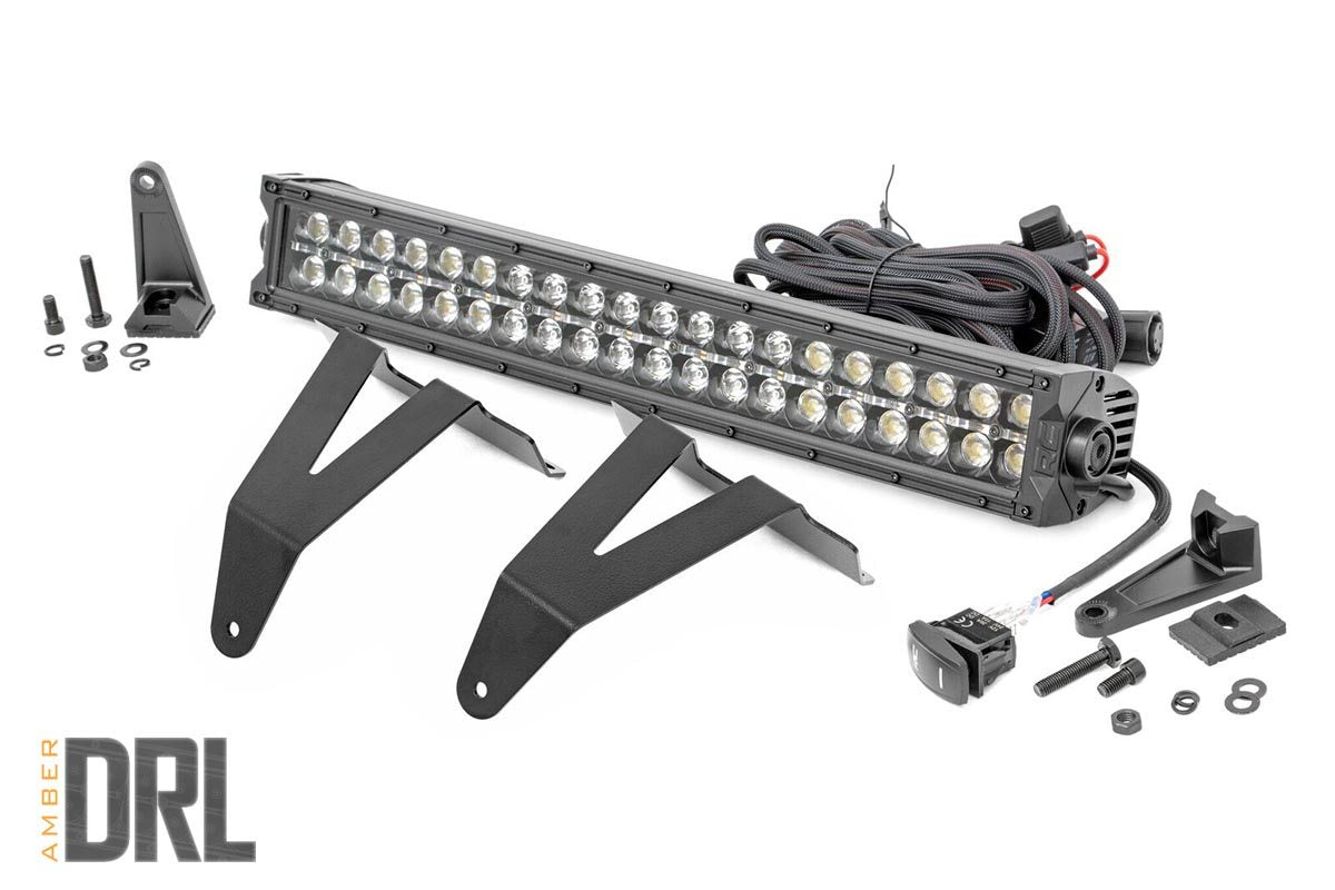 Rough Country 20" LED Hidden Bumper Kit | Ram 1500 (19-24) - Black Series w/ Amber DRL