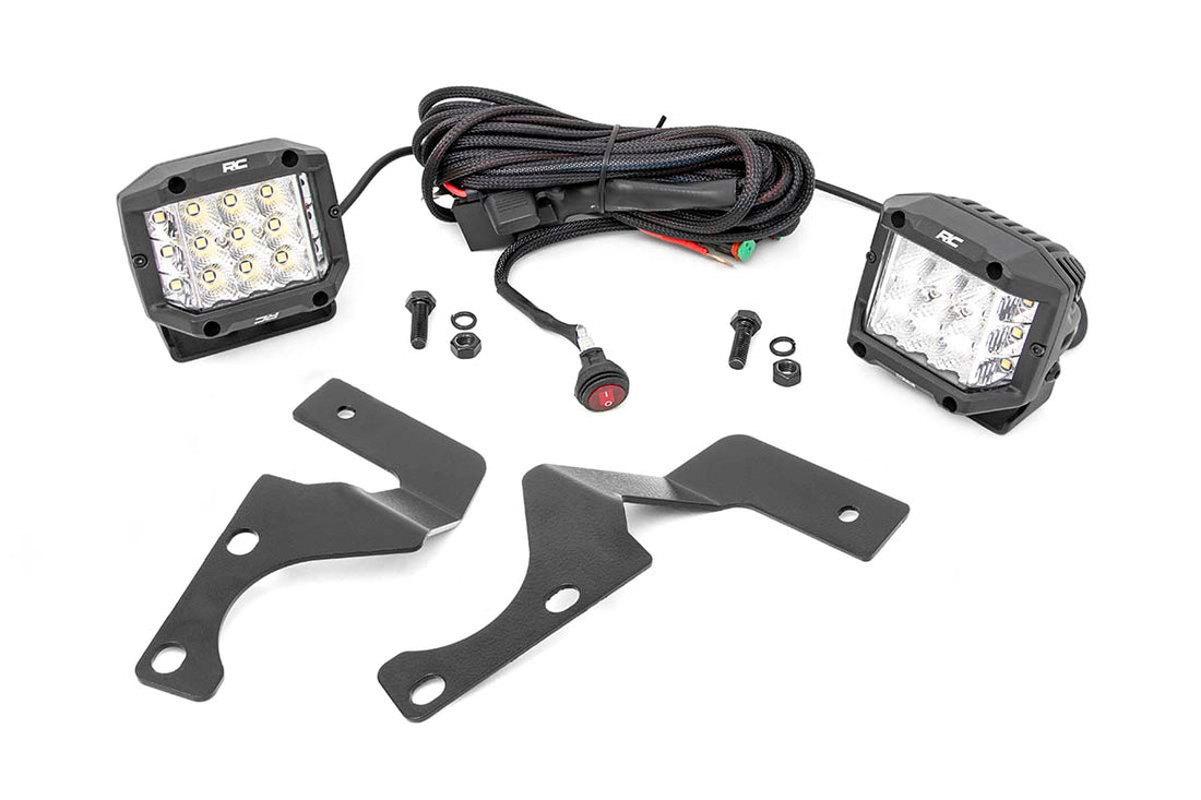 Rough Country LED Ditch Light Kit | Toyota 4Runner (2010-2024) - 3-inch Osram Wide Angle Series