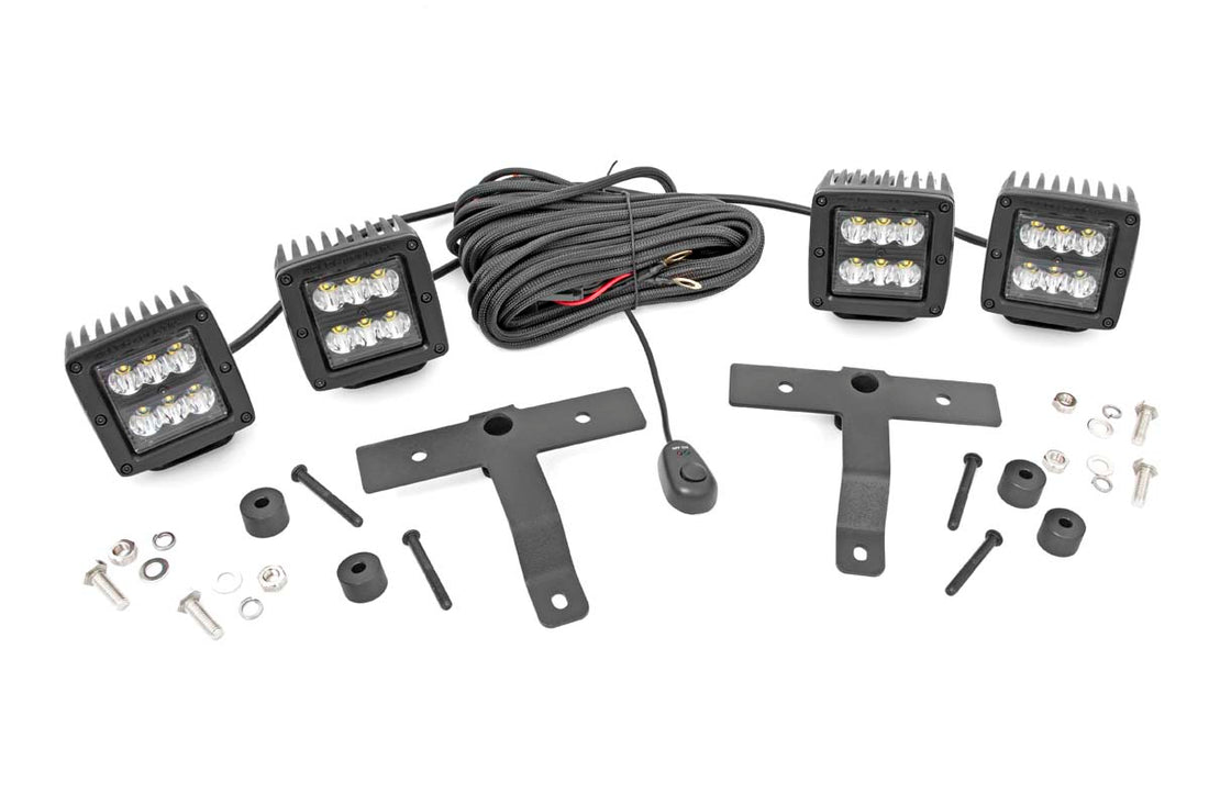 Rough Country LED Ditch Light Kit | Jeep Gladiator JT/Wrangler JL (18-26)