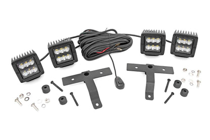 Rough Country LED Ditch Light Kit | Jeep Gladiator JT/Wrangler JL (18-26)