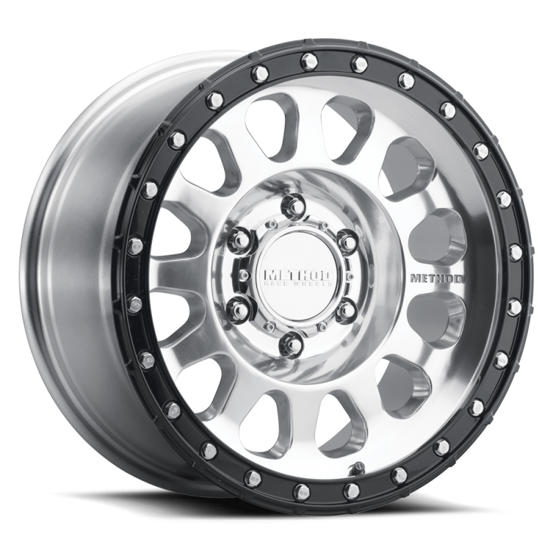 Method Race Wheels MR315 | 17x8.5 | 0mm (4.75" BS) | 6x135 Bolt Pattern - Polished - Gloss Black Lip