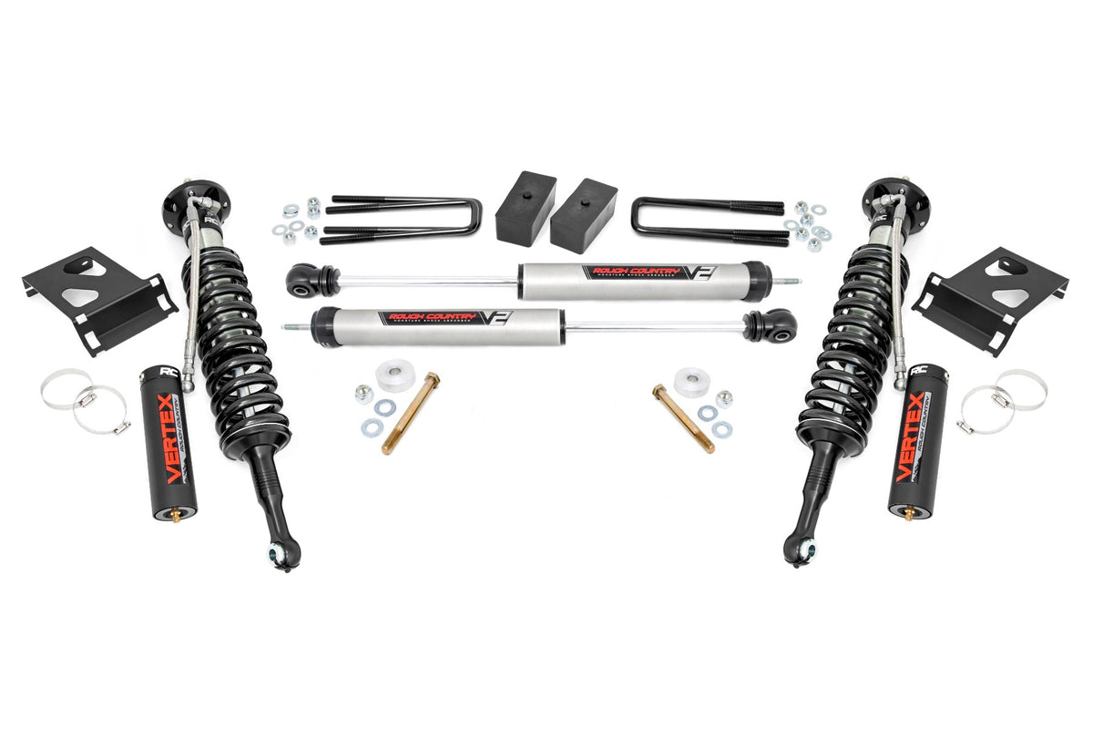 Rough Country 3 Inch Lift Kit | Toyota Tacoma 4WD (2005-2023) - Vertex Coilovers w/V2 Rear Shocks