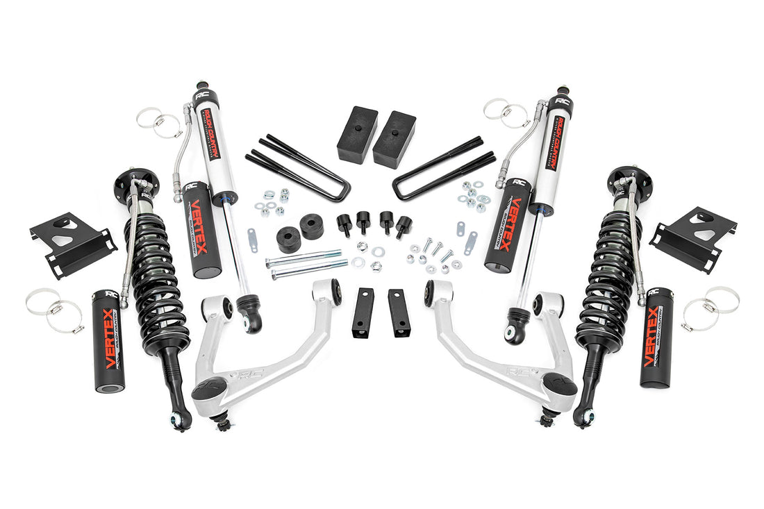 Rough Country 3.5 Inch Lift Kit | Toyota Tundra 2WD/4WD (2007-2021) - Aluminum / Vertex Reservoir Coilovers (4WD Only) / Vertex Reservoir Shocks