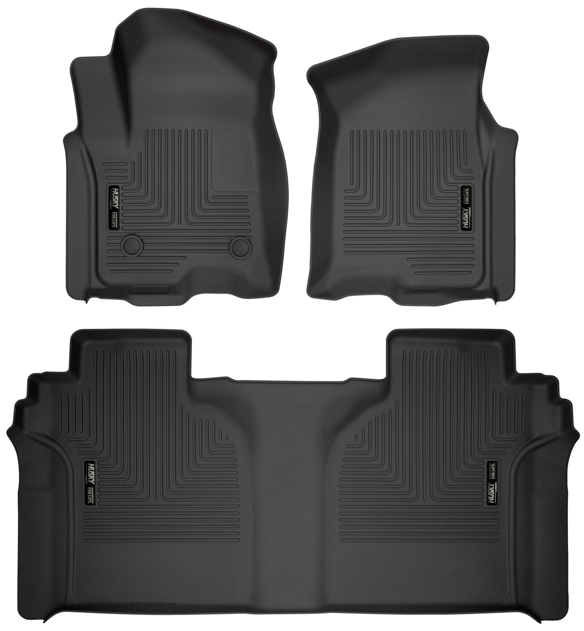 Husky Liners WeatherBeater Front & Second Seat Floor Liners - 3 Piece Fits Many 2019-2026 Chevy, GMC
