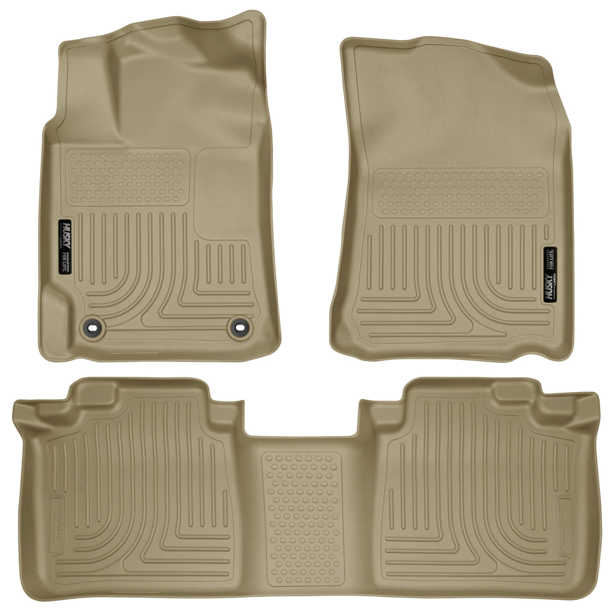 Husky Liners WeatherBeater Front & Second Seat Floor Liners - 3 Piece Fits 2012-2017 Toyota Camry