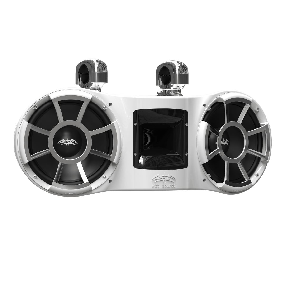REV 410 W | White V2 Revolution Series Dual 10-inch Tower Speakers
