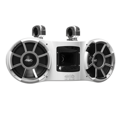 REV 410 W | White V2 Revolution Series Dual 10-inch Tower Speakers