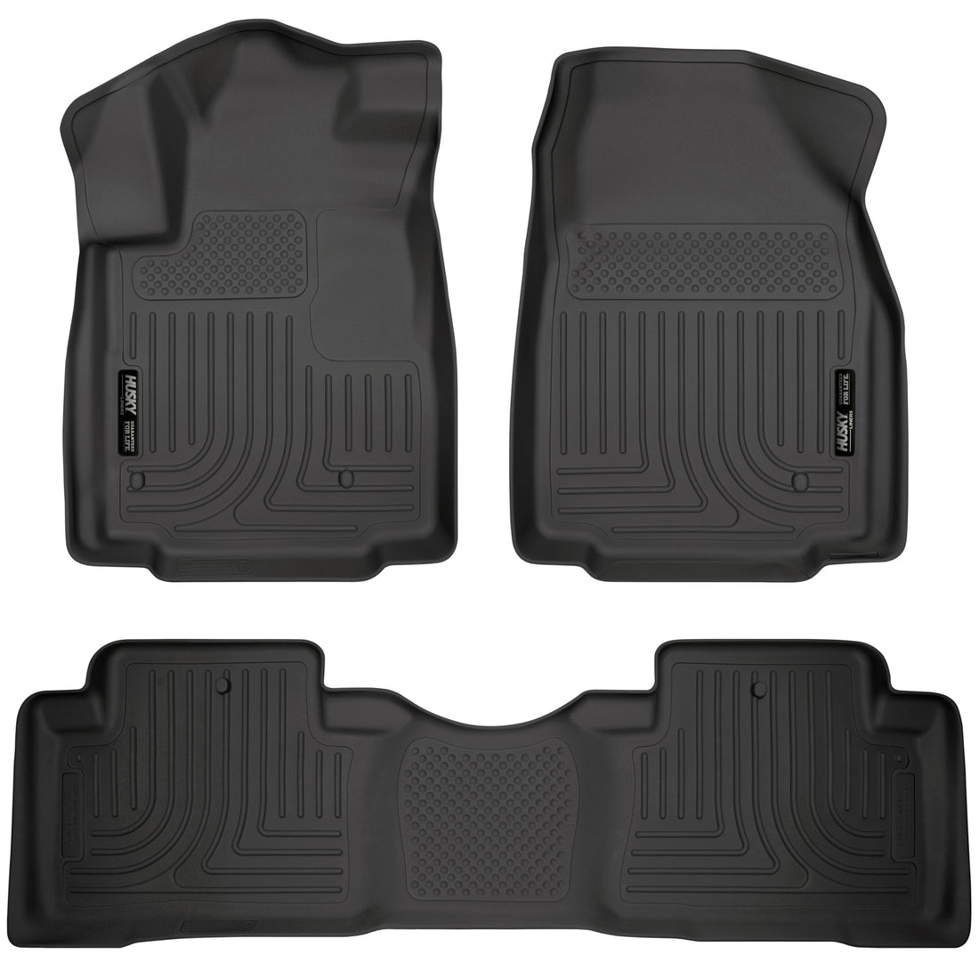 Husky Liners WeatherBeater Front & Second Seat Floor Liners - 3 Piece Fits 2009-2015 Honda Pilot