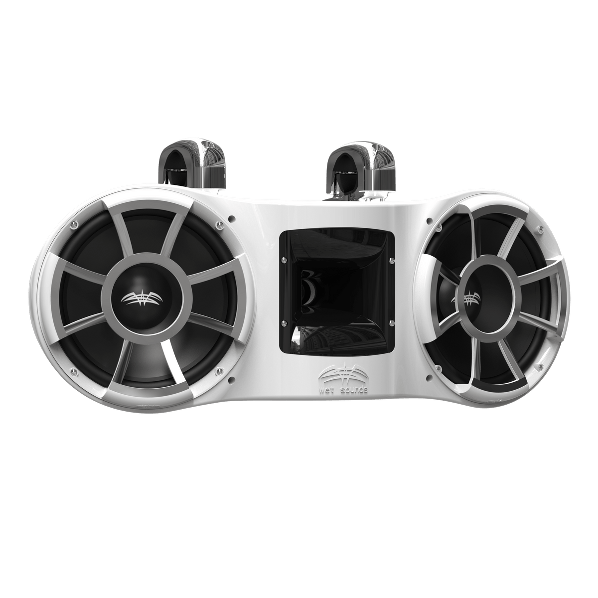 REV 410 W | White V2 Revolution Series Dual 10-inch Tower Speakers