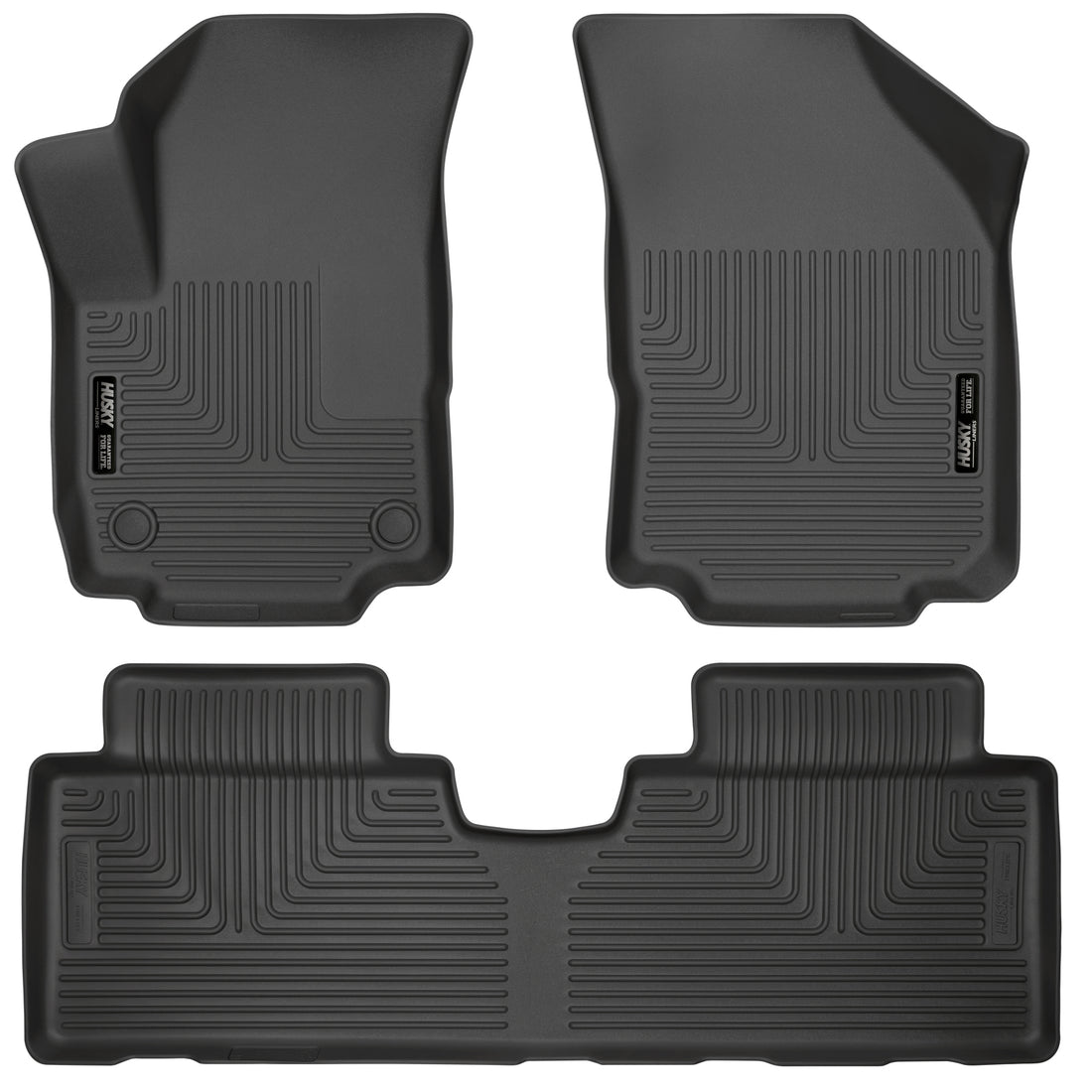 Husky Liners WeatherBeater Front & Second Seat Floor Liners - 3 Piece Fits 2018-2024 Chevy Equinox