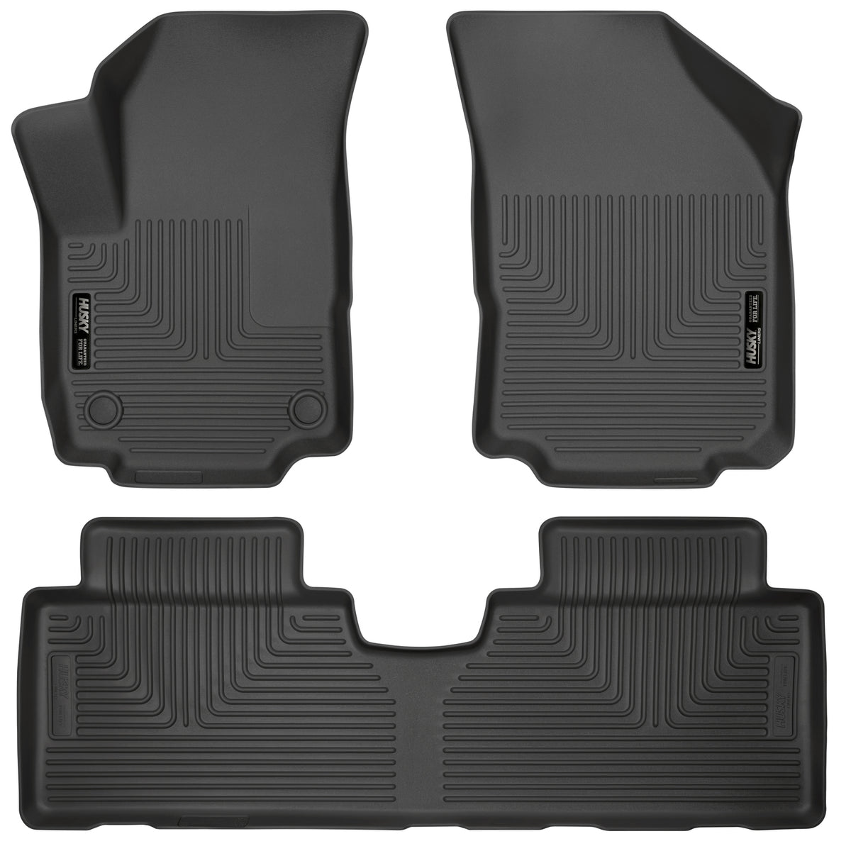 Husky Liners WeatherBeater Front & Second Seat Floor Liners - 3 Piece Fits 2018-2024 Chevy Equinox