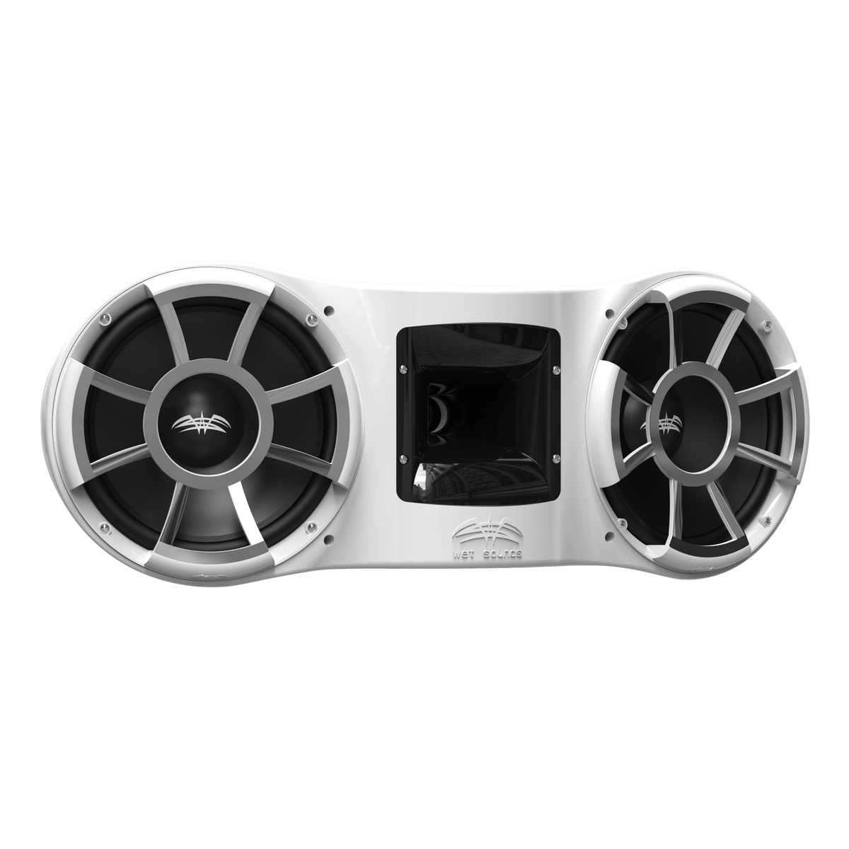 REV 410 W | White V2 Revolution Series Dual 10-inch Tower Speakers