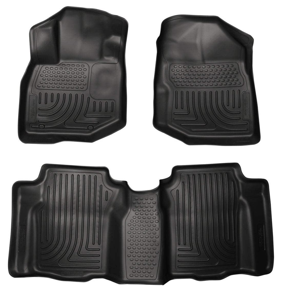 Husky Liners WeatherBeater Front & Second Seat Floor Liners - 3 Piece Fits 2009-2013 Honda Fit