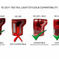 XB LED Tail Lights: Ford F-150 (15-20 / Red Lens / Set) - Trucks R Us