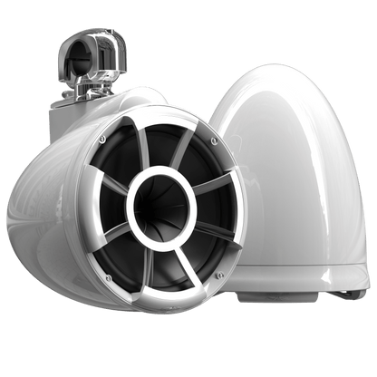 REV 10 W V2 | Gloss White Revolution Series 10-inch Tower Speakers