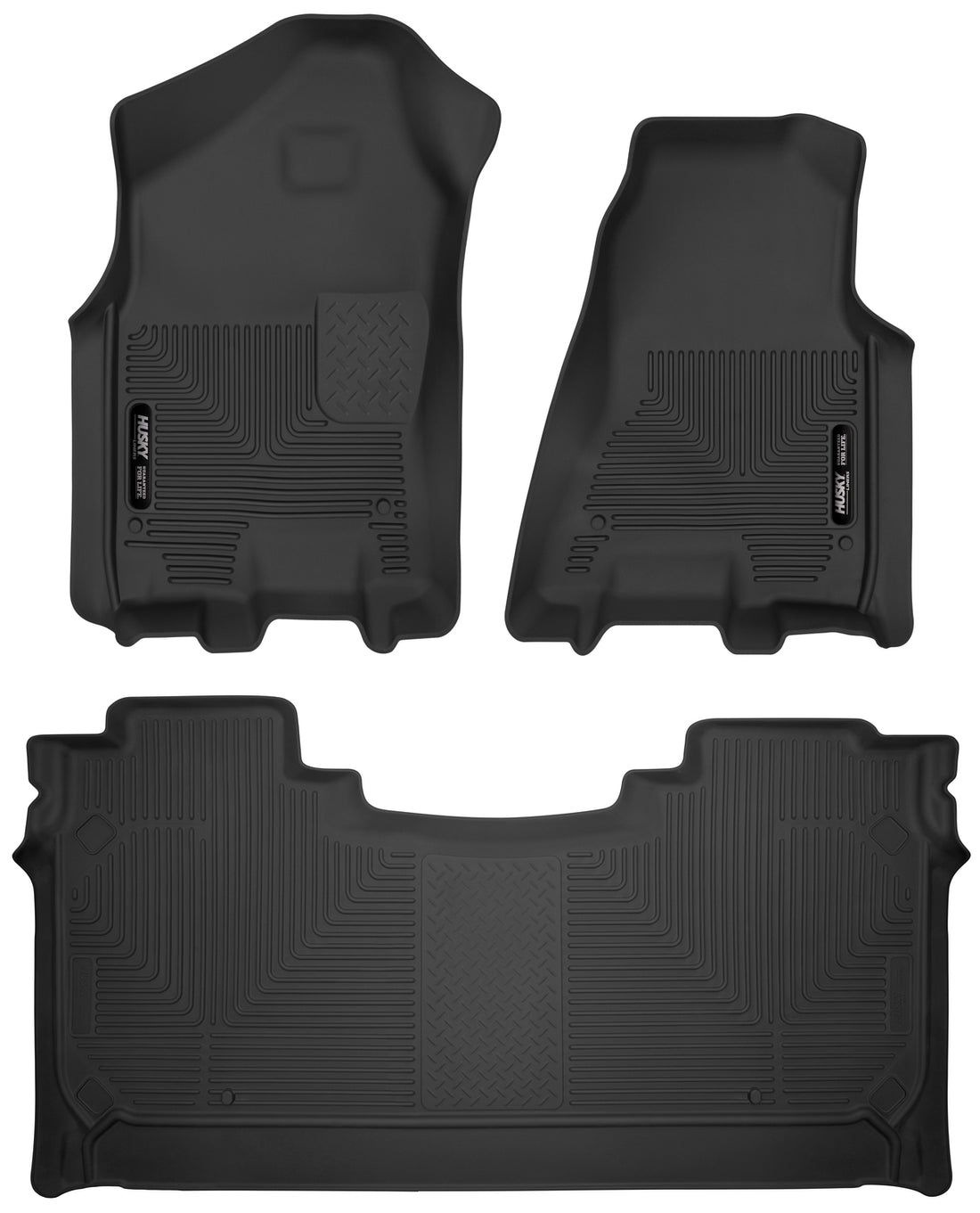Husky Liners X-act Contour Front & Second Seat Floor Liners - 3 Piece Fits 2019-2024 Ram 1500