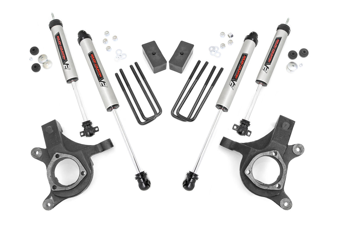 Rough Country 3 Inch Lift Kit | Chevy Silverado & GMC Sierra 1500 2WD (1999-2006 & Classic) - V2 Monotube