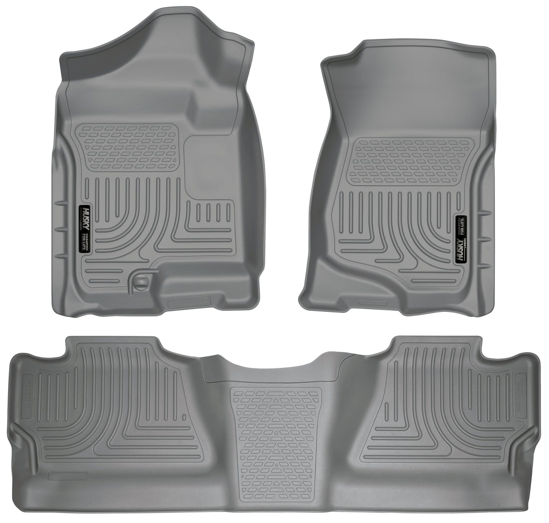 Husky Liners WeatherBeater Front & Second Seat Floor Liners - 3 Piece Fits Many 2007-2014 Chevy, GMC