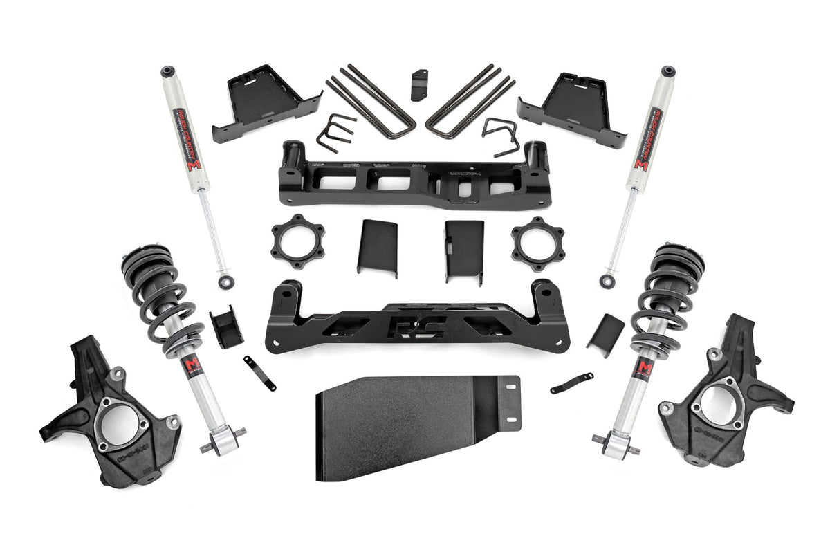 Rough Country 7.5 Inch Lift Kit | Chevy/GMC 1500 4WD (07-13) - M1 Struts w/M1 Rear Shocks