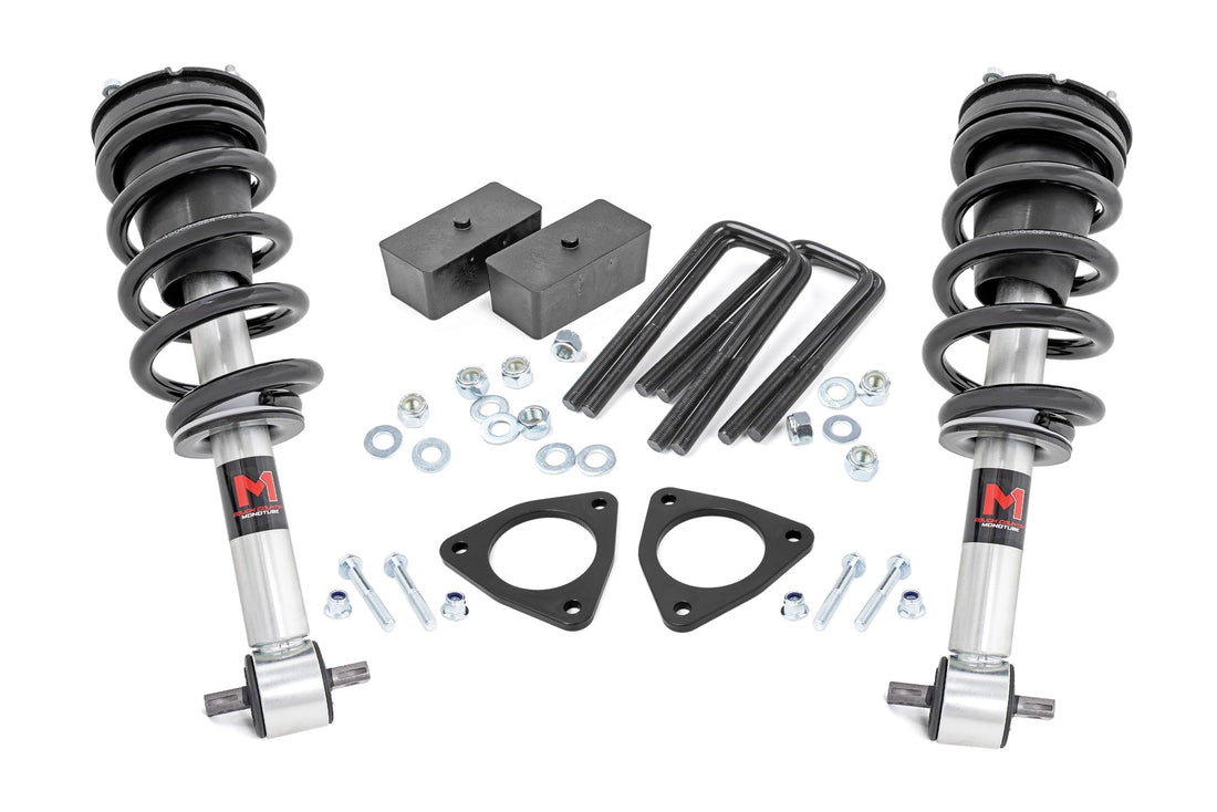Rough Country 2.5 Inch Leveling Kit | Chevy/GMC 1500 (07-18) - M1 Monotube Struts