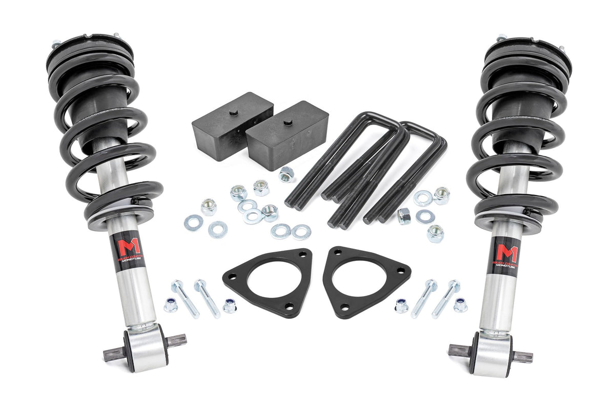 Rough Country 2.5 Inch Leveling Kit | Chevy/GMC 1500 (07-18) - M1 Monotube Struts