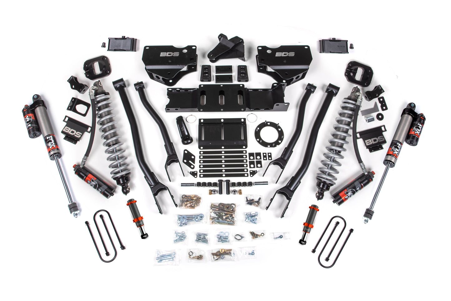 BDS Suspension 4 Inch Lift Kit w/ 4-Link | FOX 2.5 Coil-Over Conversion - Performance Elite | Ram 3500 (19-24) 4WD | Diesel