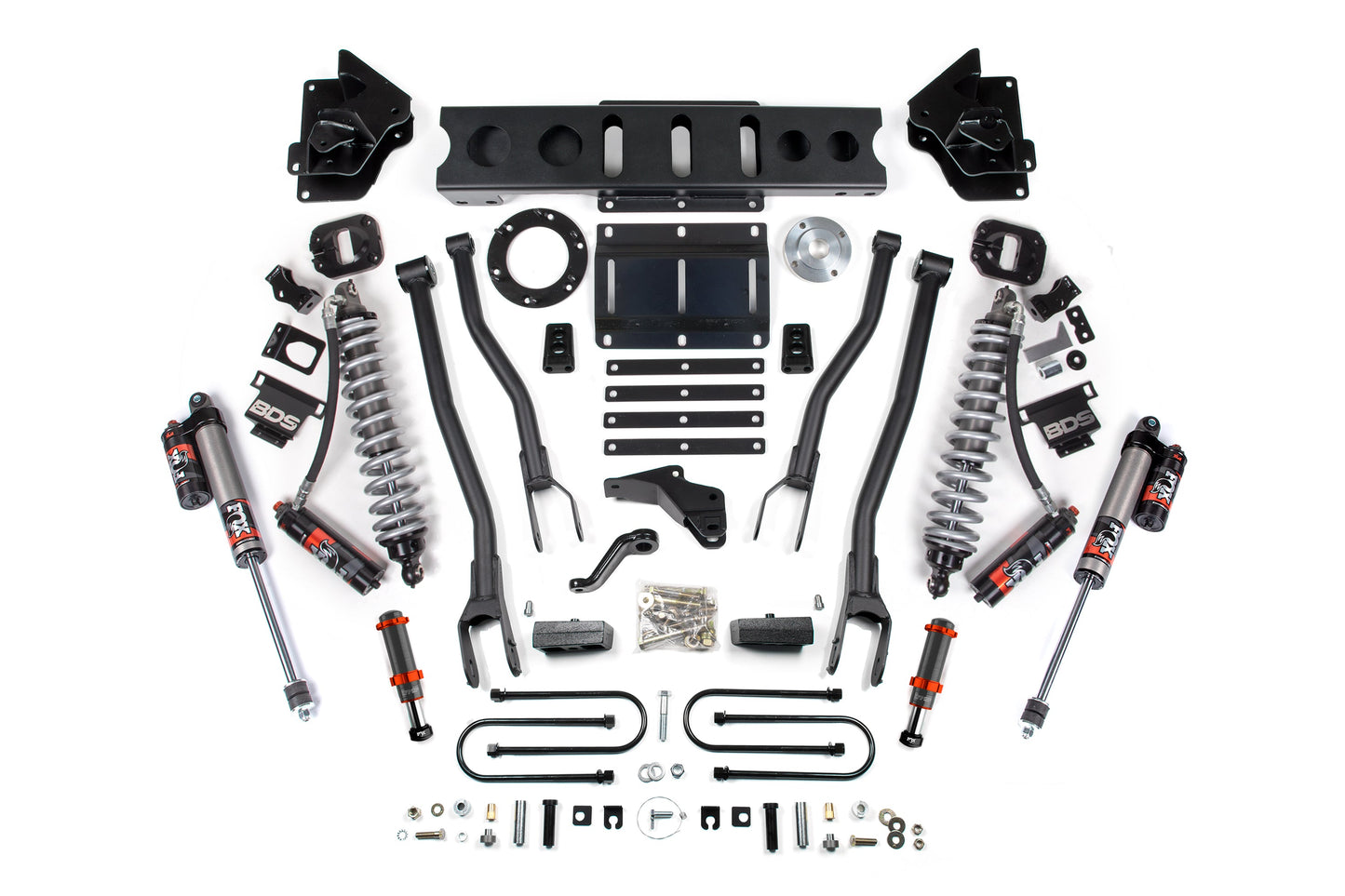 BDS Suspension 4 Inch Lift Kit w/ 4-Link | FOX 2.5 Coil-Over Conversion - Performance Elite | Ram 3500 (13-18) 4WD | Diesel