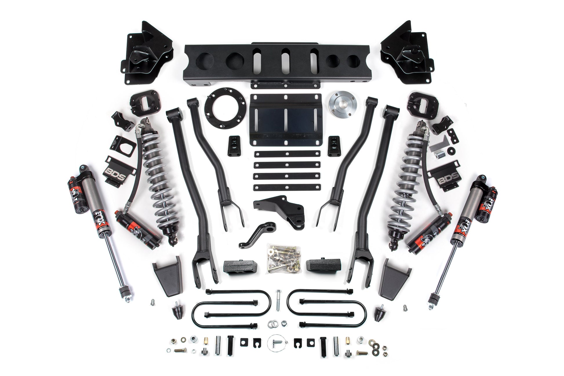 BDS Suspension 4 Inch Lift Kit w/ 4-Link | FOX 2.5 Coil-Over Conversion - Performance Elite | Ram 3500 (13-18) 4WD | Diesel - Trucks R Us