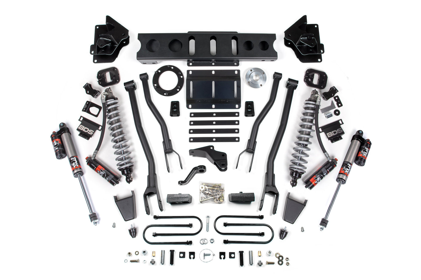 BDS Suspension 4 Inch Lift Kit w/ 4-Link | FOX 2.5 Coil-Over Conversion - Performance Elite | Ram 3500 (13-18) 4WD | Diesel