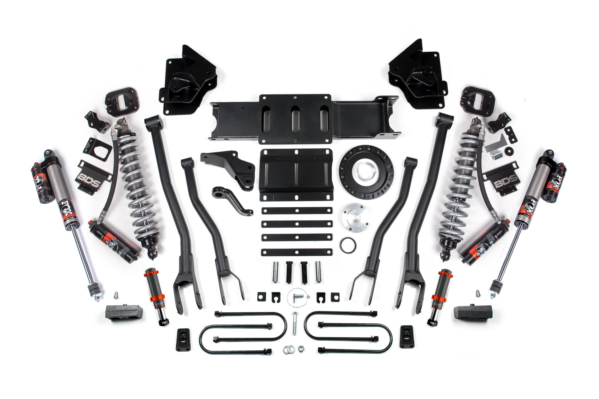 BDS Suspension 4 Inch Lift Kit w/ 4-Link | FOX 2.5 Coil-Over Conversion - Performance Elite | Ram 3500 (13-18) 4WD | Diesel - Trucks R Us