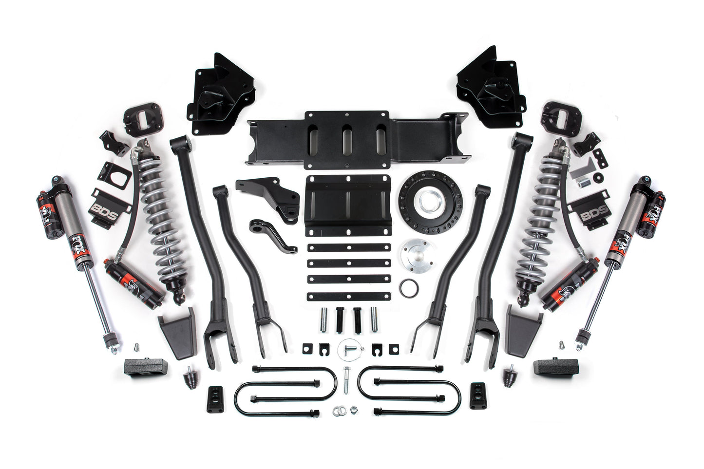 BDS Suspension 4 Inch Lift Kit w/ 4-Link | FOX 2.5 Coil-Over Conversion - Performance Elite | Ram 3500 (13-18) 4WD | Diesel