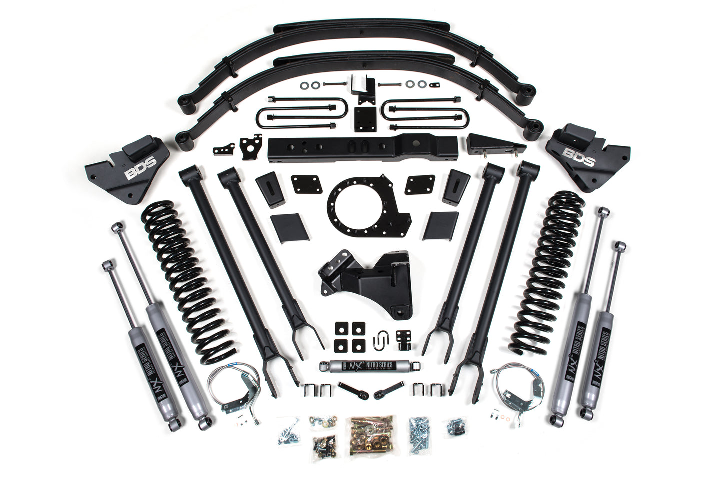 BDS Suspension 8 Inch Lift Kit | 4-Link Conversion | Ford F250/F350 Super Duty (17-19) 4WD | Diesel