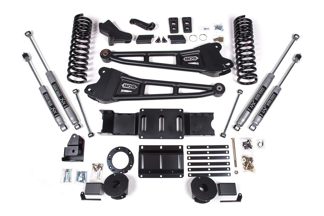 BDS Suspension 4 Inch Lift Kit w/ Radius Arm | Ram 2500 w/ Rear Air Ride (19-24) 4WD | Gas