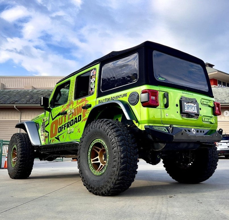 CrawlTek Blaze Rear Bumper - w/o Lightbar cutout | Jeep Wrangler JL