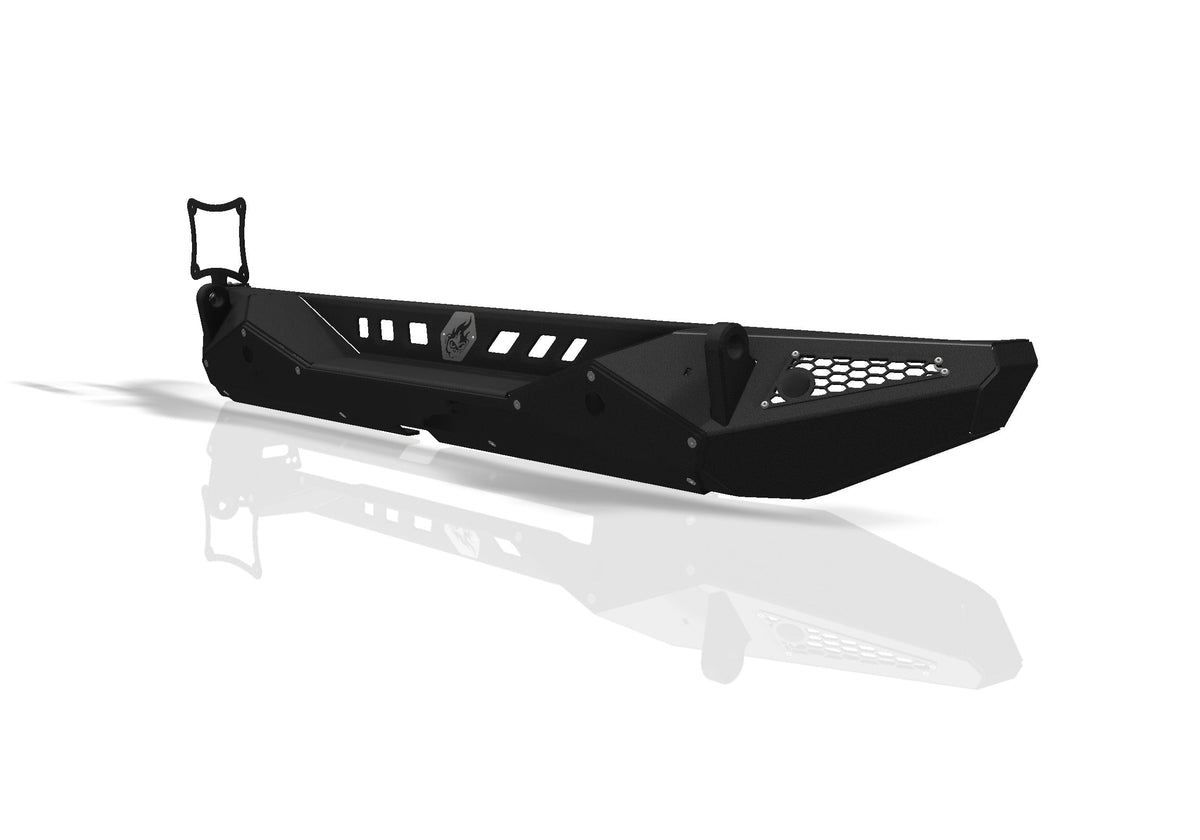 CrawlTek Blaze Rear Bumper - w/o Lightbar cutout | Jeep Wrangler JL