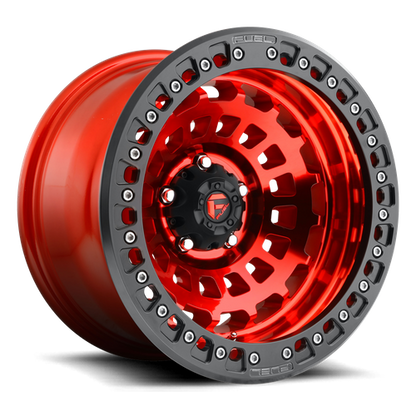 Fuel Off-Road Zephyr Beadlock Wheel | 5x5 (5x127) Bolt Pattern - Candy Red / 17x9 / -38mm (3.5" BS)